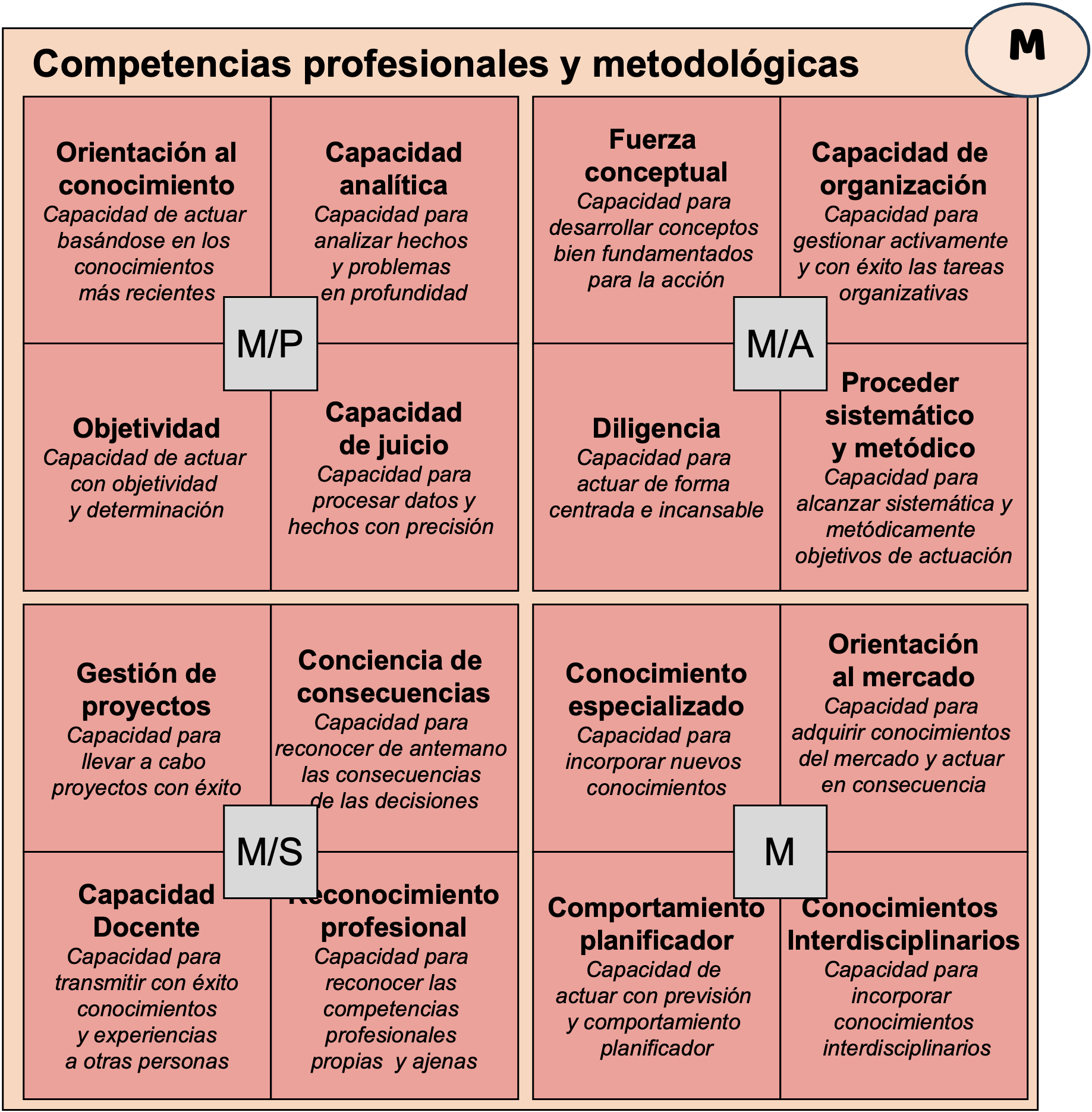 Competencias profesionales metodológicas